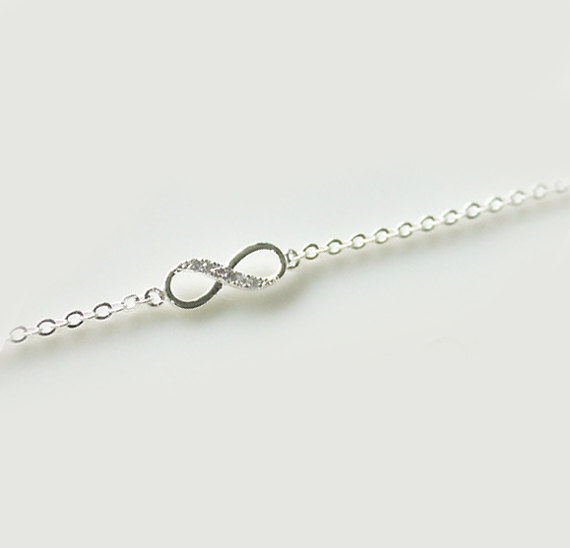 Bridesmaid Gifts Set Of 5 Infinity Simple Bracelet In Silverfrom Bridesmaid Gifts Set Of 5 Infinity Simple Bracelet In Silverfrom Ellieson